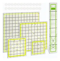 Comprar 5 Reglas De Costura Acrílico Reglas Plantillas For Acolchar