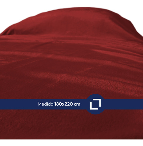 Frazada Flannel 1 Plaza Y Media Extra Suave Importada Rojo Liso