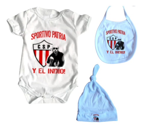 Ajuar Bebe 3 Prendas El Indio Y Sportivo Patria Formosa
