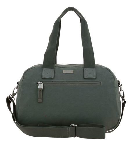 Bolsa De Mano Chenson Juvenil 18181 Verde Militar Zilp Acabado De Los Herrajes Níquel Diseño De La Tela Liso