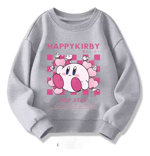 Sudadera De Niños Con Estampado Digital Kirby Cute