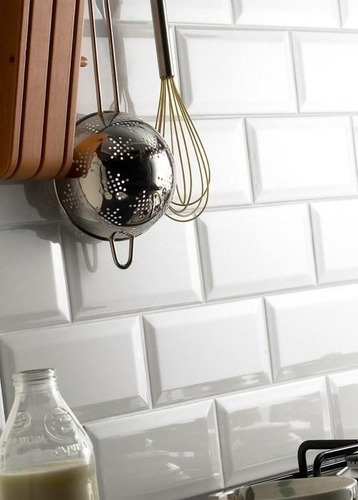 Imagen 2 de 5 de Ceramica Azulejo Subway Blanco Brillo 10x20. Ceramicarte =)