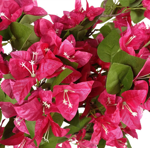 Flores Artificiales De Buganvilla Con Tallos, Ramas Florales