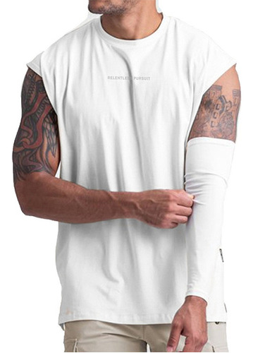 Camiseta Sin Mangas Casual De Entrenamiento Para Hombre