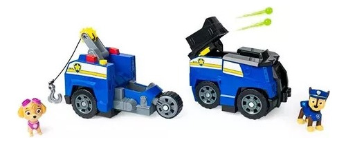 Camion Transformable 2 En 1 + 2 Figuras Paw Patrol Chase