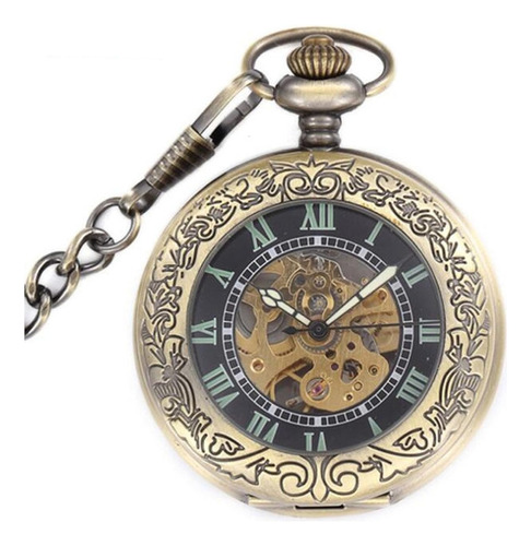 Reloj De Bolsillo Mecánico Retro Steampunk Esqueleto