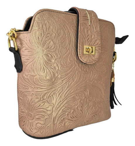 Bolsa Crossbody Color Rosado Piel