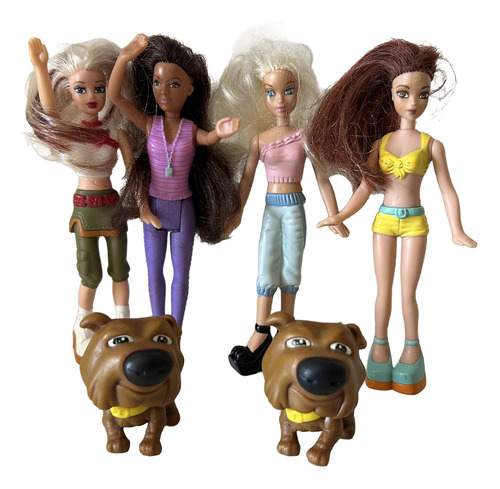Mini Barbies My Scene Com Cachorrinhos - Bonecas Mcdonald's (Usado)