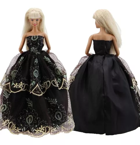 Kit Com 3 Vestidos De Princesa Para Boneca Barbie