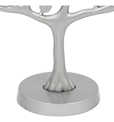 Menorah Tree Of Life Con Acabado Plateado Y Dorado Envejecid