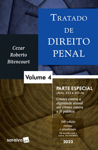 Tratado de direito penal - 16ª edição 2022, de Bitencourt, Cezar Roberto. Editora Saraiva Educação S. A., capa mole em português, 2022