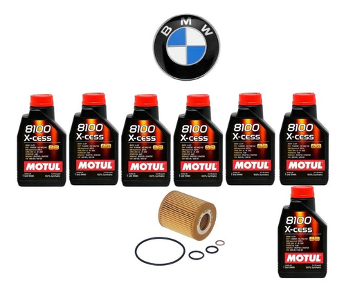 Kit Troca De Oleo Bmw Serie 1 130i 2006 Diante Motul 8100 .