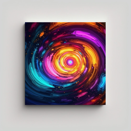 50x50cm Cuadros Abstractos 4k En Colores Vivos Y Neon Flores