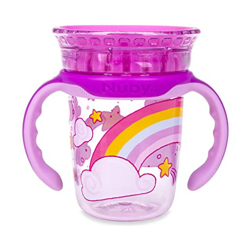 Vaso Tritan Con Asas Nuby 360 8 Oz, Colores Variados