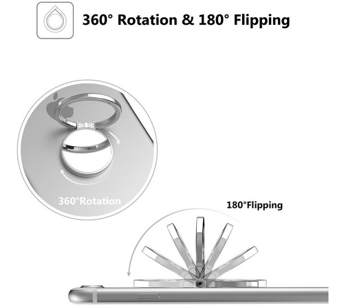 Imagen 4 de 6 de Icheckey Mirror Series Multifunctional Cell Phone Ring Stand