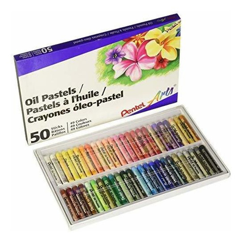 Set De Colores Pentel Oil Pastel Set Con Estuche De Transpor