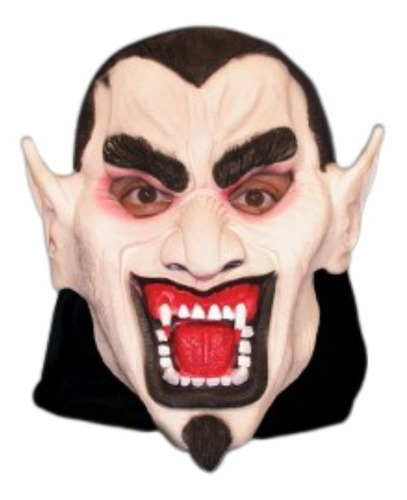Máscara De Latex Drácula Vampiro Monstro Terror Halloween Cor Bege