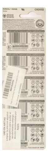 Pila Cr2032 De Boton Duracell 5 Unidades