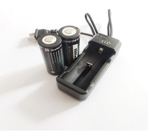2 Baterías Li Ion Recargables 26650 + Cargador Pila + Envío