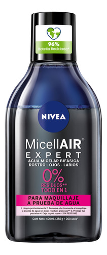 Nivea Agua Micelar Black Bifásica Expert 400 Ml