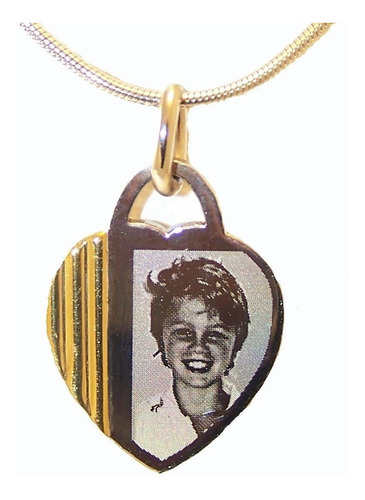 Dije Foto Medalla Acero Quirúrgico Corazón 15x20mm