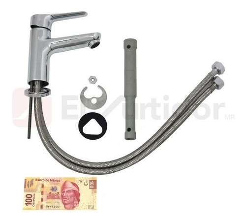 Monomando Para Lavabo Moen Lat15121 Beetle Cromo Tipo Espejo Acabado Cromado Color Plateado