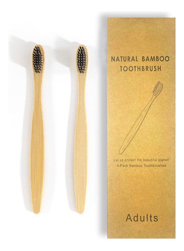 Cepillos De Dientes De Bambú Natural, Ecológicos Y Biodegrad