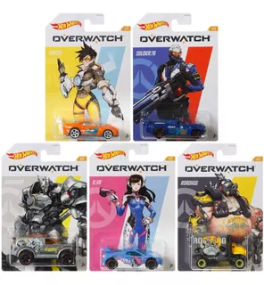 Hot Wheels Overwatch Colección Completa X5 Carros Original