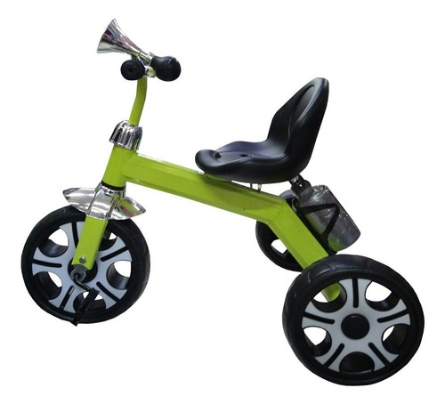 Triciclo Sport Basico Para Niños Con Vaso Y Corneta Wl Color Verde
