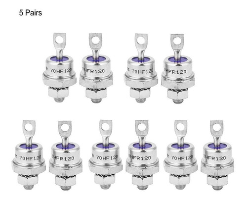 5 Pares Diodo Rectificador Espiral Para Carga De Batería 70h