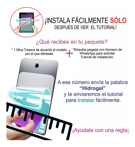 Mica Tablet X200 Tab A A8 10.5 Samsung Hidrogel Trasera