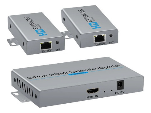 Hdmi Extender Sobre Cable Cat5e/cat6, 1x2