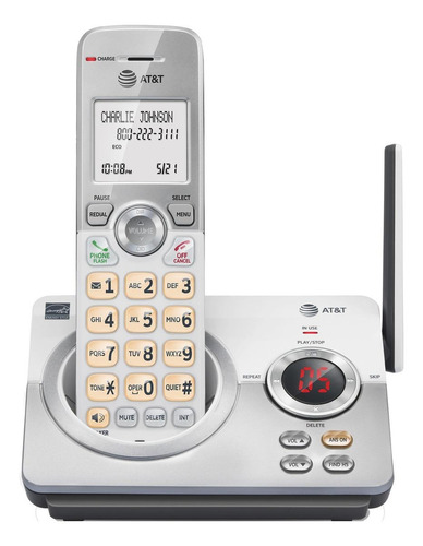 Teléfono AT&T EL52119 inalámbrico - color plateado