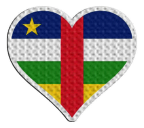 Parche Bandera Corazon Republica Centroafricana