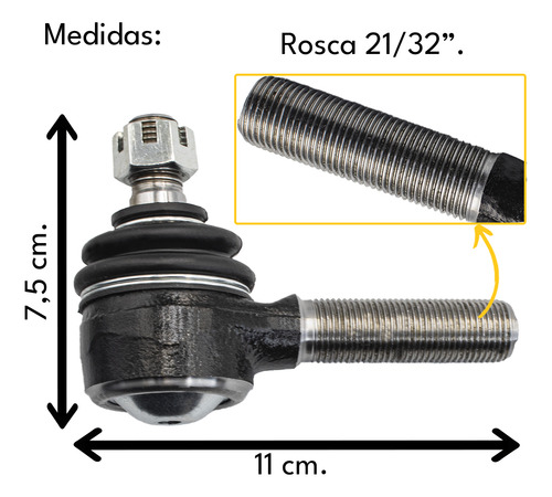 Terminal De Direção Externo Curto Hilux 2.8 3.0 1997 A 2004