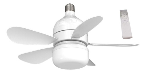 Ventilador Techo Led Luz Cálida Y Fría 5 Aspas Control 4 Vel