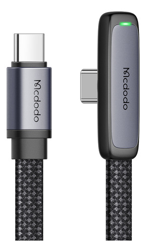 Cable Acodado Mcdodo Ca3360 Usb C / Usb C (acodado) , Carga Hasta 65w , 1.20 Metros , Color Negro