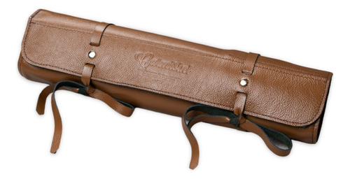 Bolsa Para Facas Com 5 Espaços Couro 10pol Churrasco E Chefs Cor Avelã