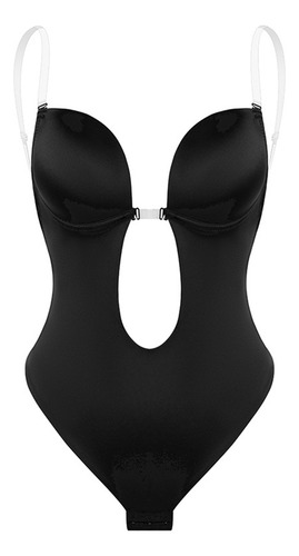 Body Shapewear Mujer Cuello En V Profundo Sin Espalda Correa