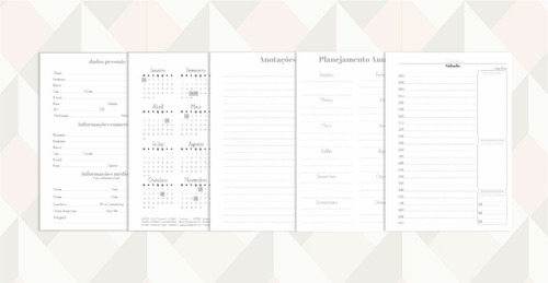 Imagem 2 de 10 de Agenda Personalizada Ano Atual C/nome Floral Preta