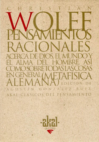 Pensamientos Racionales Christian Wolff Editorial Akal