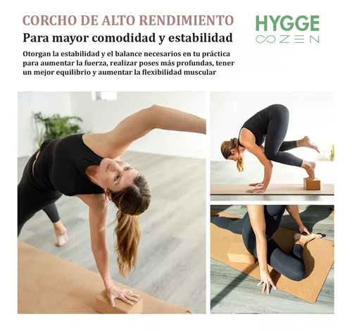 Kit X2 Ladrillo Yoga Bloque Corcho Alta Densidad Ecológico