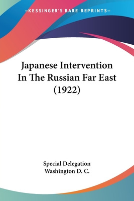 Libro Japanese Intervention In The Russian Far East (1922...