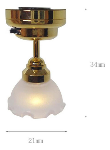 1:12, Lámpara Led De Techo Para Casa De Forma De Flor