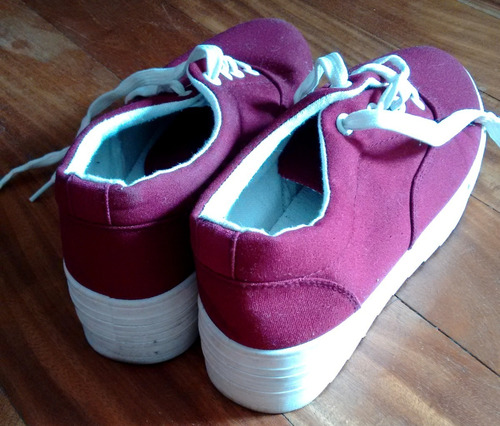 Zapatillas Converse Oofy Bordo Nº 37  Usa Size 6.5  Uk Caba