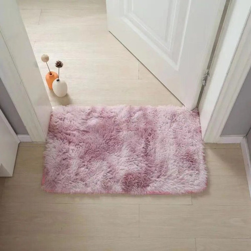 Tapete Decorativo 60x40cm Baño Recámara Sala Felpaultrasuave Ancho 40 Cm Color Lavanda Diseño De La Tela Geométrica Largo 60 Cm