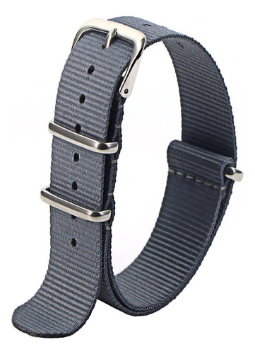 Pulseira De Nylon Work Compatível Com Timex Weekender T2n654 Cor Cinza