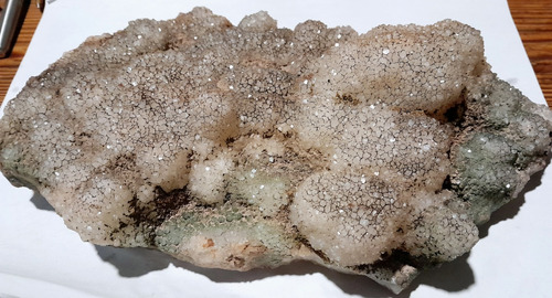 Drusa De Cuarzo Cristal De Roca Estalactita Piñón 23 X 13 Cm