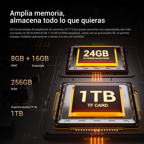 Fossibot F112 Pro Dual Sim 256 GB 24 GB RAM Negro
