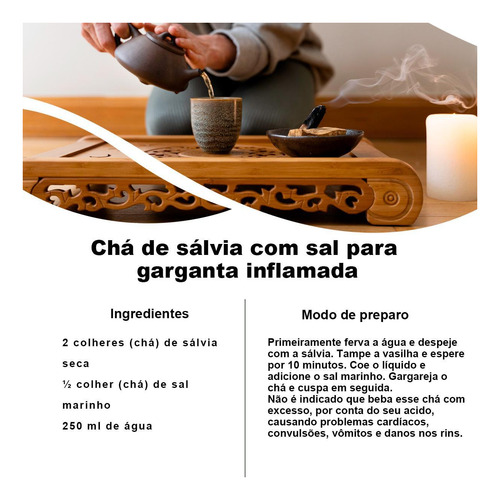 Chá De Sálvia - Salvia Officinalis - L. - 100g